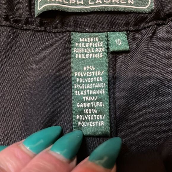 L-RL Lauren Active Black side zip/vent pants, 10! - Picture 7 of 12